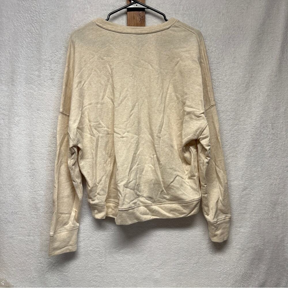 Fabletics Cream Long Sleeve Pullover Sweater Size… - image 4